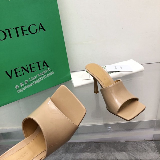 BOTTEGA VENETA高端時尚女鞋 寶緹嘉漆皮版2022-22早春最新高跟涼鞋拖鞋 dx3543